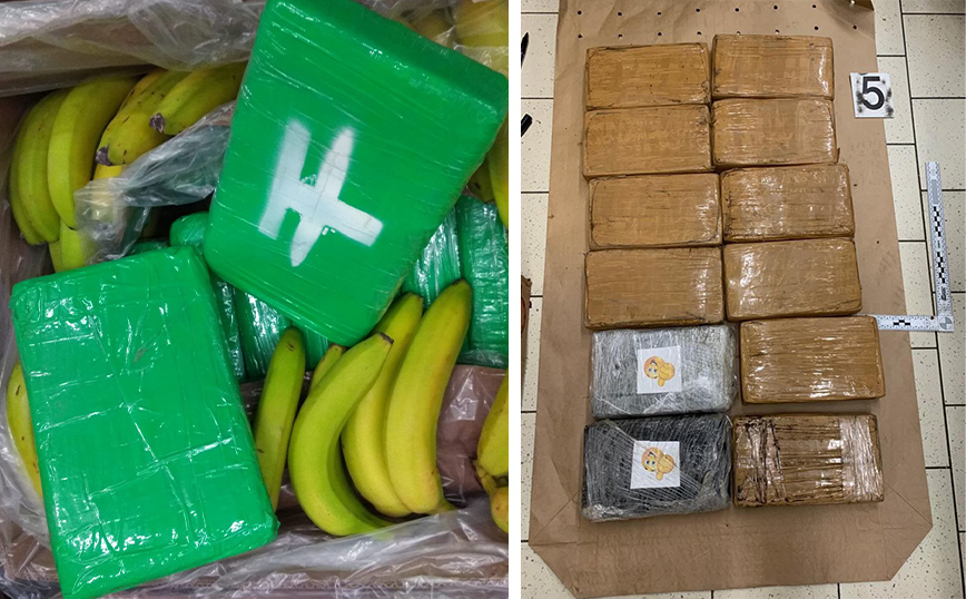 Τσεχία: Εργαζόμενοι σε σούπερ μάρκετ ανακάλυψαν μισό τόνο κοκαΐνης σε φορτία μπανάνας